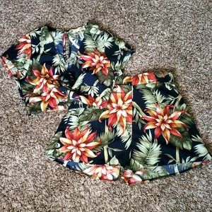 Crop Top & High-Waisted Shorts